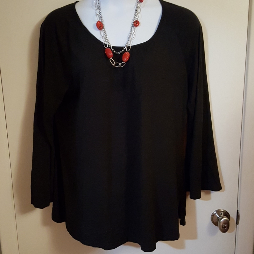 Kim Gravel Knit Flare Sleeve Top